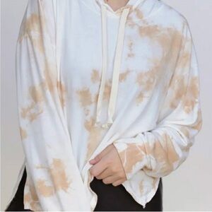 FOUND New With Tags Rose Taupe Tie Dye Hoodie Size Small